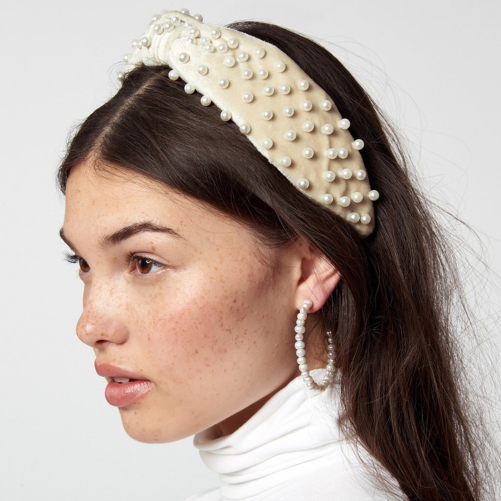 Lele Sadoughi Ivory Pearl Headband
